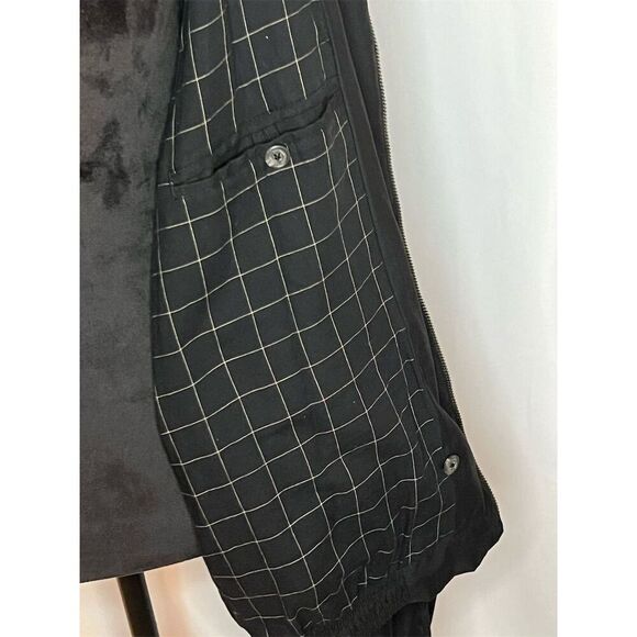 Ralph Lauren Men's Black Bomber Jacket 2XL Plaid Lining Casual Zip - Picture 4 of 11